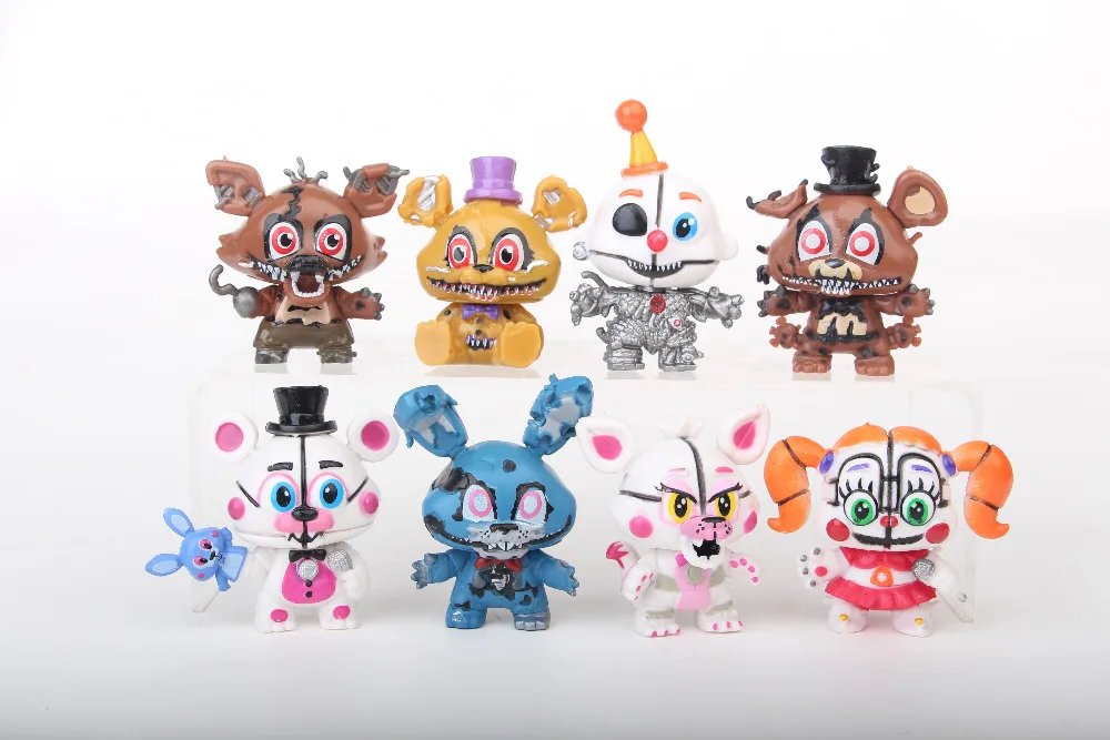 8 шт./компл. новейшие игрушки FNAF Five Nights At Freddys Freddy Бонни Фокси медведь фазбер экшн