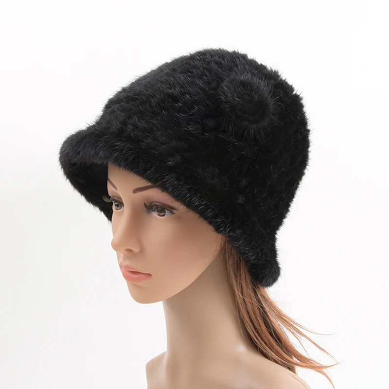 Зимние женские шапки из натуральной норки, меховая шапка, меховой головной убор, теплые шапки, модные женские шапки головные уборы