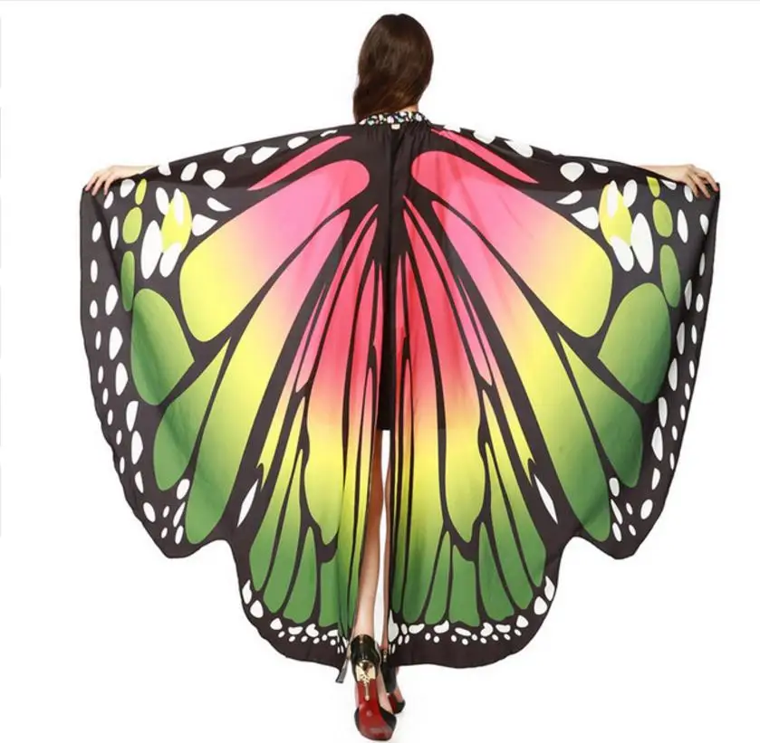 Drop-Shipping-HOT-Women-Butterfly-Wings-Pashmina-Shawl-Scarf-Nymph-Pixie-Poncho-Costume-Accessory