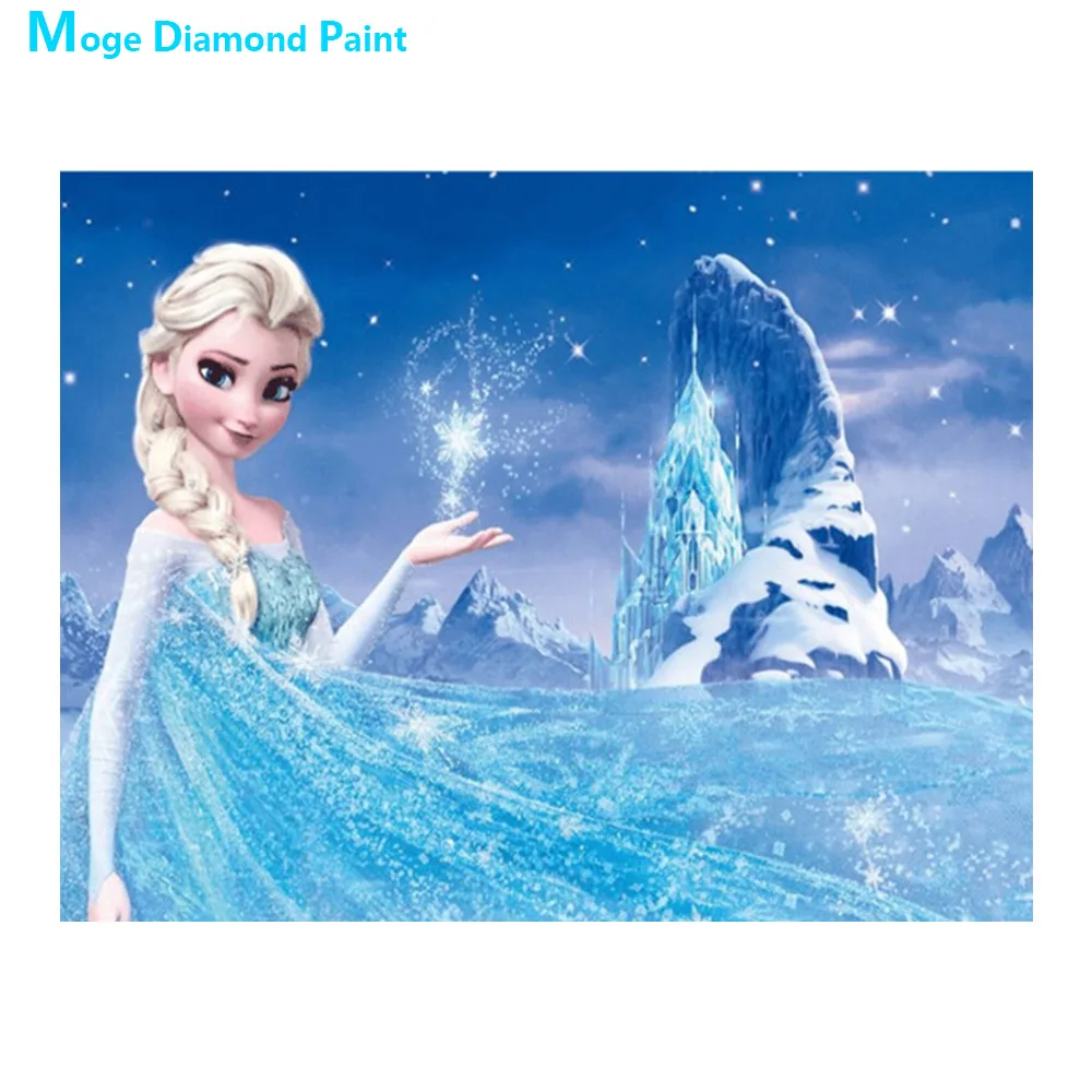 

cartoon Portrait Diamond Painting Full Round Ice and Snow Queen New DIY Sticking Drill Cross Embroidery 5D Home Decoration