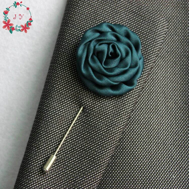 10pcs/lot men brooch rosette flower lapel pin 3.3cm suit boutonniere wedding groomsman button