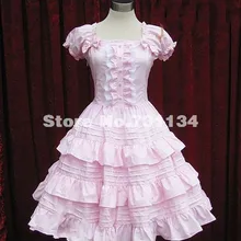 Сладкий японский Лолита платье розовый короткий рукав торт Лолита платье Любой размер принять заказ