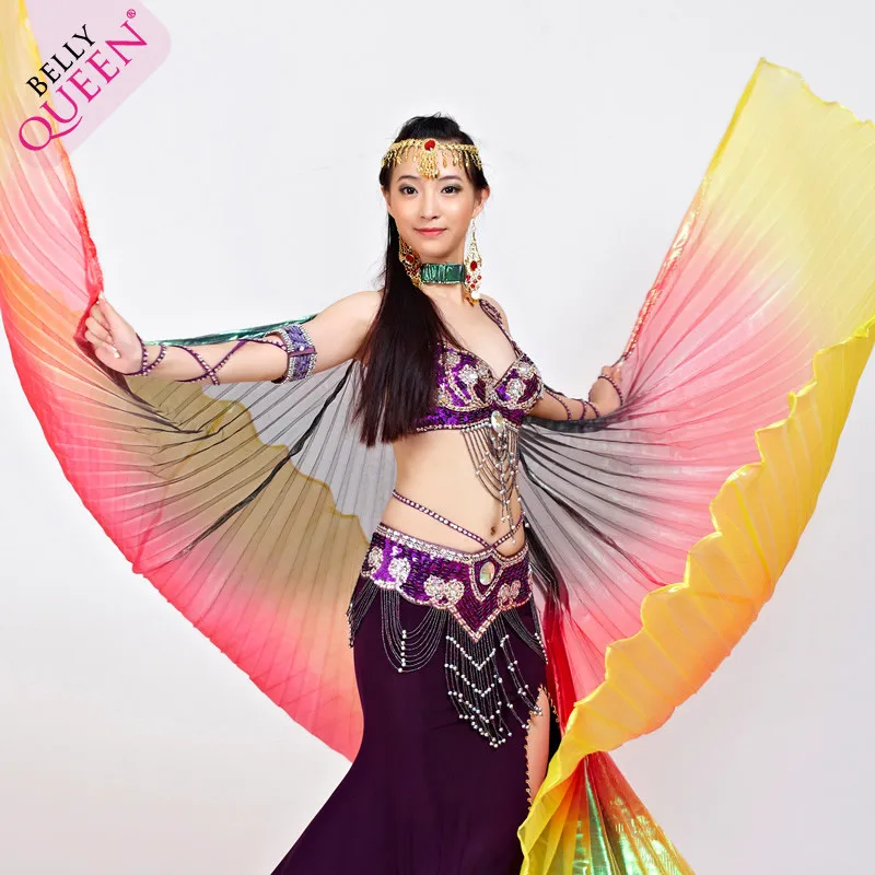 Высокое качество, крылья для танца живота Isis для женщин, красивый Египетский стиль, градиентные цвета, крылья для танца живота, для сценического шоу, реквизит IsisWings