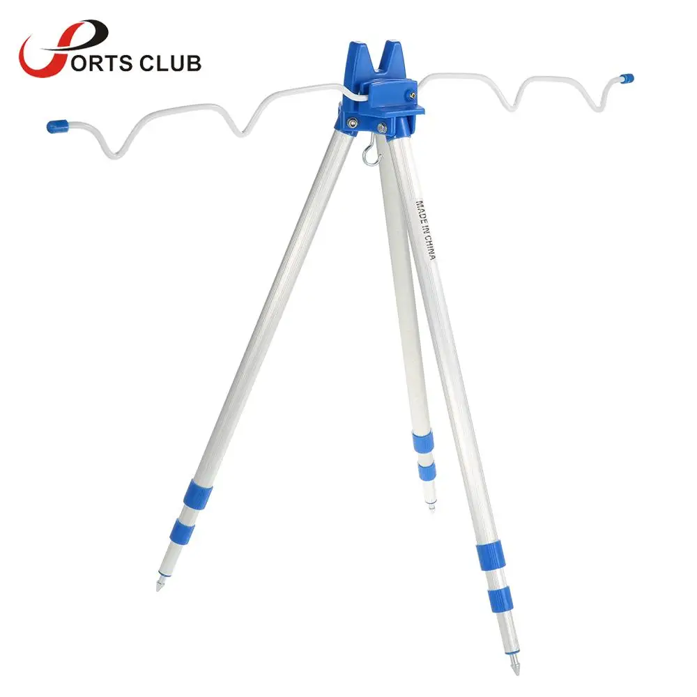 3 Sections Multifunctional Fishing Tripod Rod Holder Portable Telescopic Fishing Rod Stand Sea