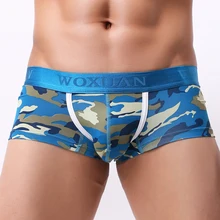 Фирменное Мужское нижнее белье, мужские боксеры, шорты, солдат, дышащий нейлон, u-образные выпуклые боксеры, сексуальные, камуфляж, Cueca
