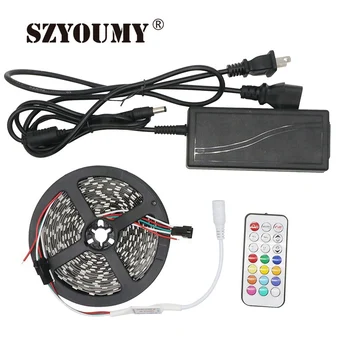 

SZYOUMY WS2811 5050 SMD RGB Strip Addressable 30Leds 60leds/m Led Pixels Strip 1 IC control 3 Leds 5M /Pcs 16.5ft DC12V Kit