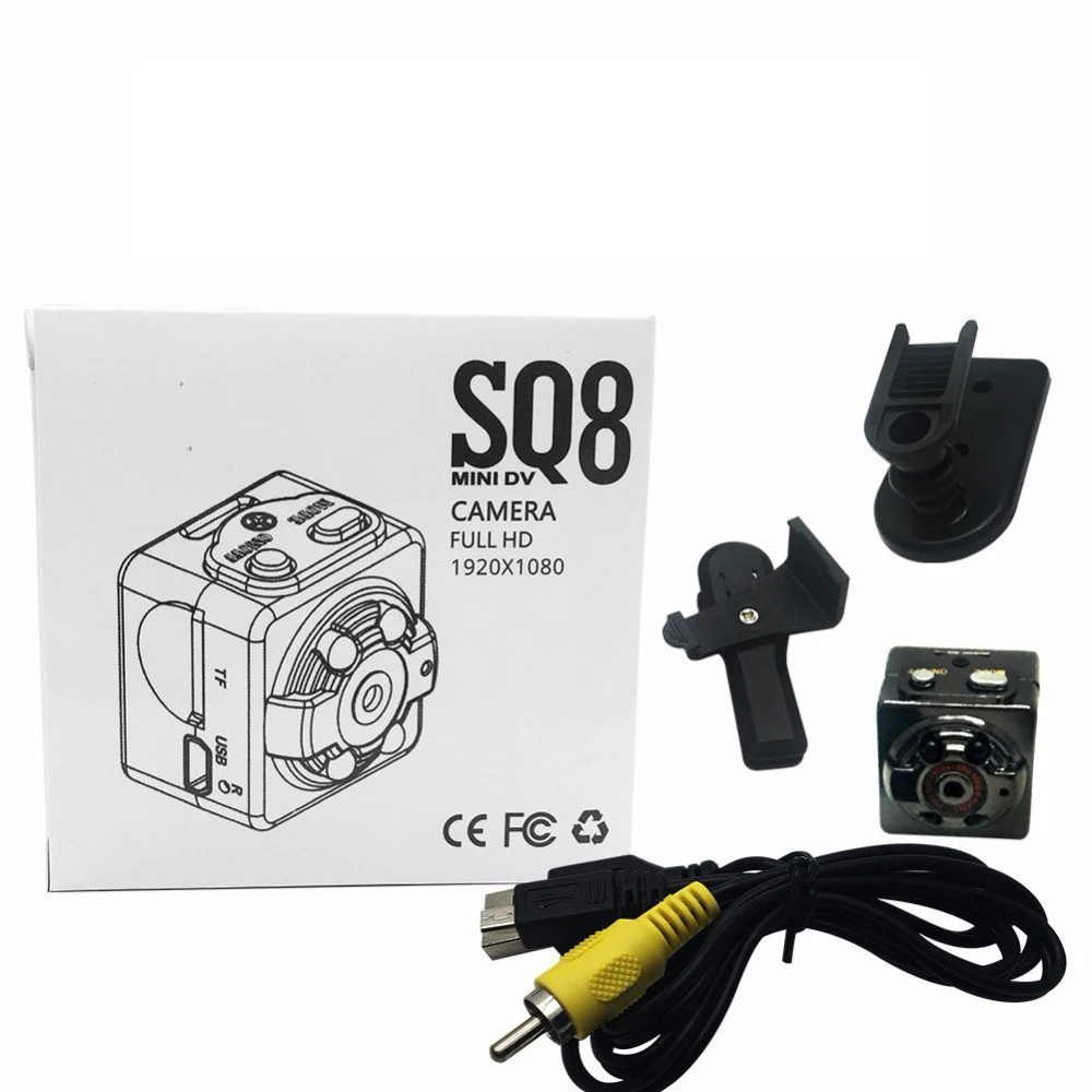 Мини-камера SQ8 Micro DV Видеокамера экшн ночного видения Цифровая Спортивная DV Беспроводная мини Голосовая видео ТВ-камера HD 1080P 720P