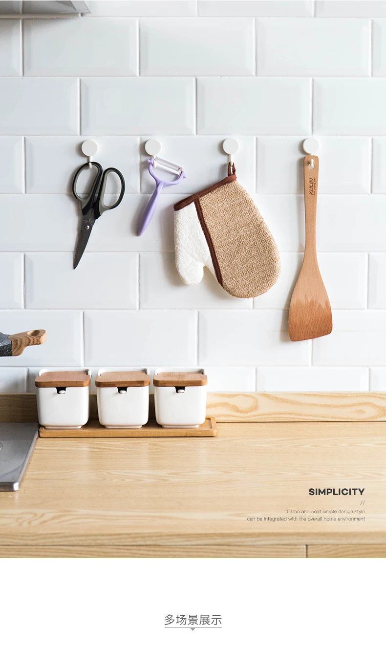 Творческий простой мини пластиковый крючок бесплатно ногти пробивая Ванная комната Кухня дома стены крюк сильный