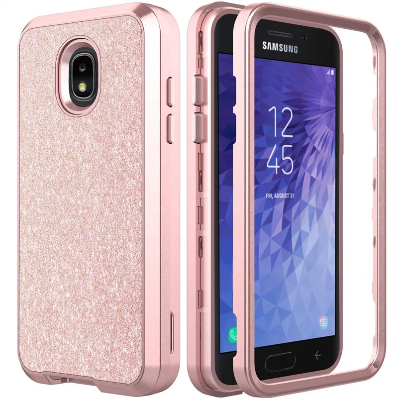 Милый блестящий чехол для Samsung Galaxy J3 J7 2018 Блестящий Роскошный чехол-Бампер
