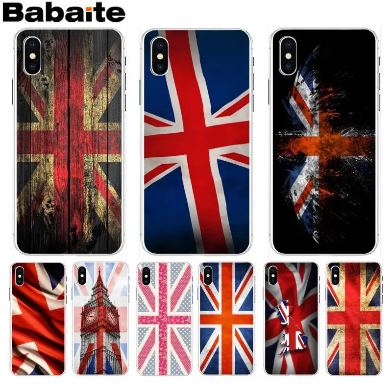 

Babaite england british english uk flag Union Luxury High-end phone case for Apple iPhone 8 7 6 6S Plus X XS max 5 5S SE XR