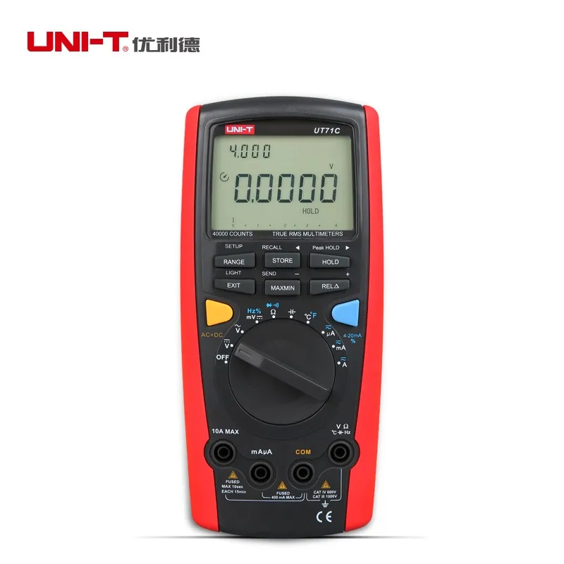 

UNI-T UT71C Intelligent LCD Digital Volt Ampere Ohm medidor de capacitancia Temp