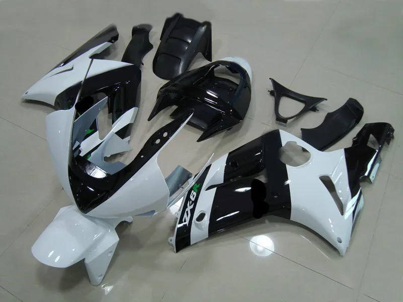 Литьевая форма обтекатель комплект для KAWASAKI Ninja ZX6R 636 03 04 ZX 6R 2003 2004 ABS белый глянец