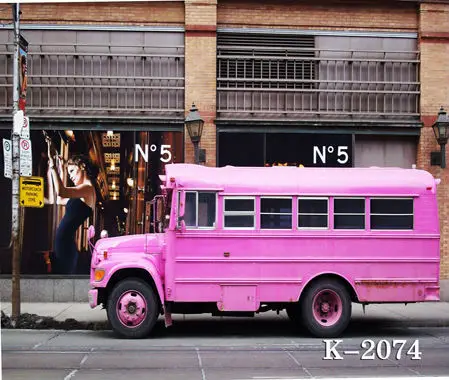 

10x10ft vinyl photography backdrop vinyl backdrops for photography vintage photography background city street red bus k-2074