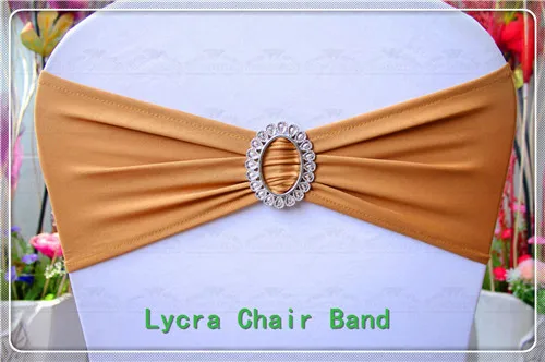 

1/2--With Oval Buckle Spandex Bands/Lycra Band/Expand Bands/Chair cover sash For Wedding Home Party Banquet Decorations