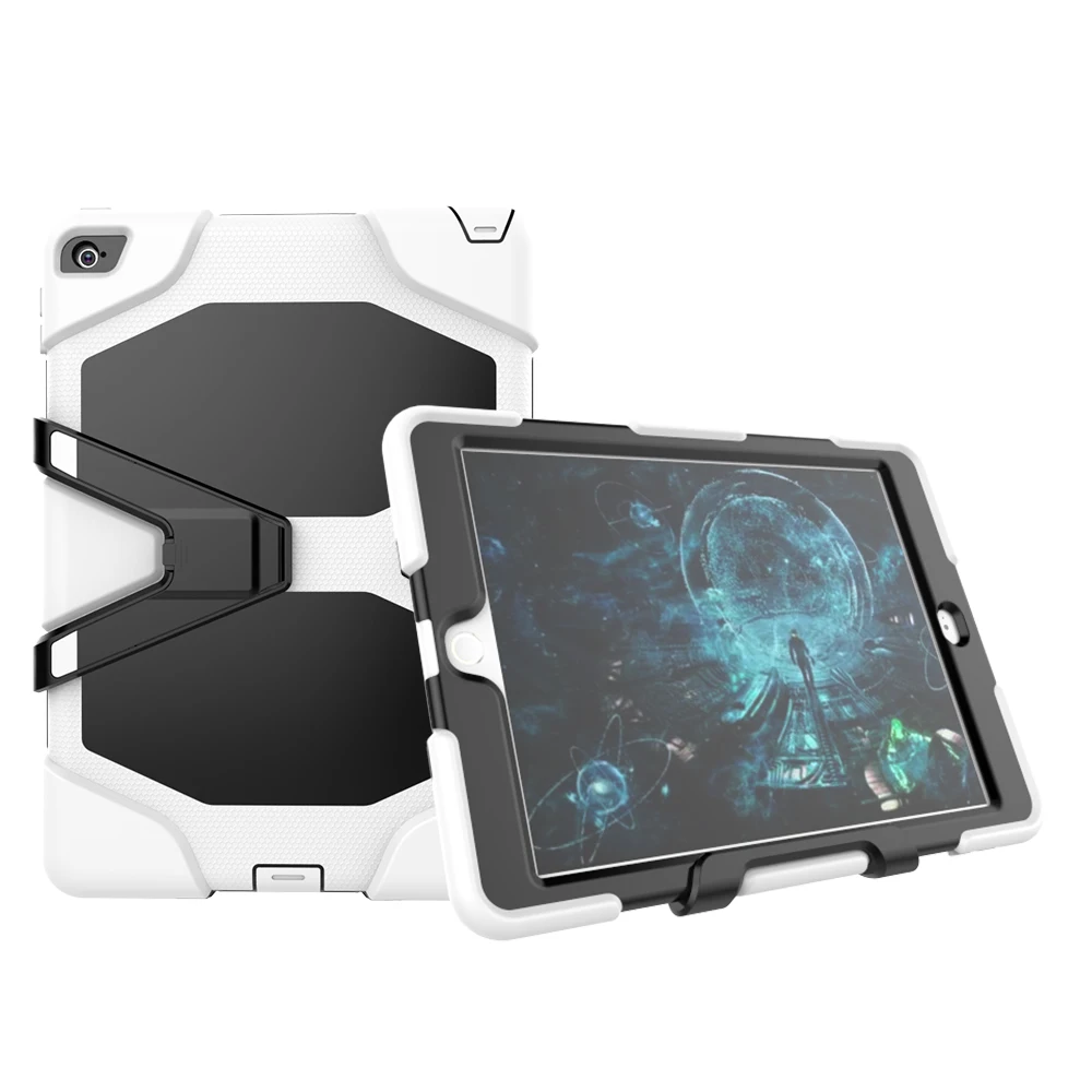 

Waterproof Shock Dirt Snow Sand Proof Extreme Army Military Heavy Duty Kickstand Cover Tablet Case For iPad 6 ipad air2