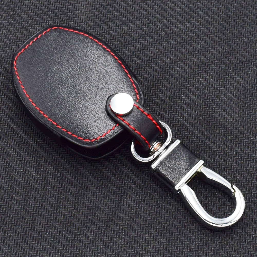 Чехол для ключа автомобиля из натуральной кожи для Mercedes Benz E C Class C260 2 кнопки умный БЕСКЛЮЧЕВОЙ дистанционный чехол для ключа крышка брелок сумка