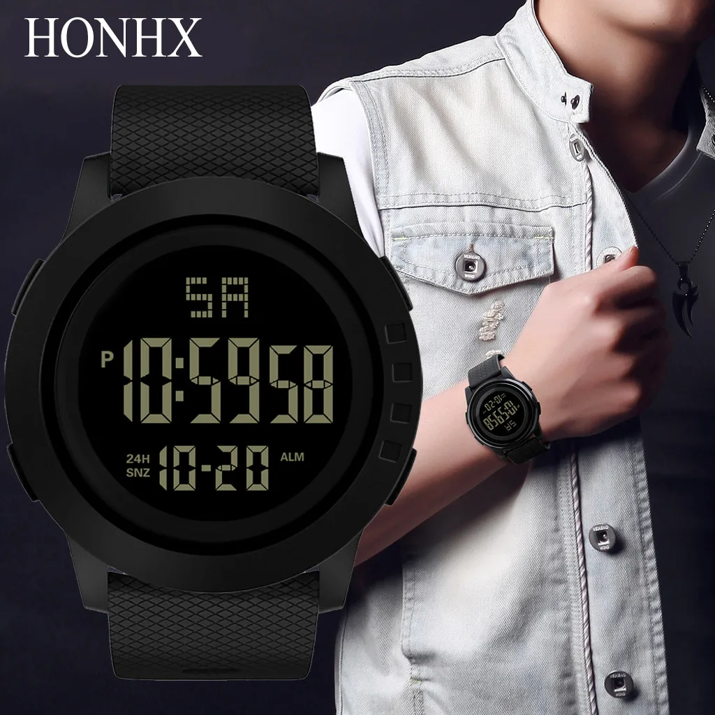 

Luxury Men Analog Digital Military Sport LED Waterproof Wrist Watch Wrist Watch Women Clock reloj
