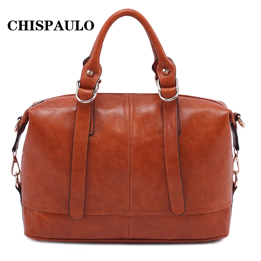 High Quality PU Leather Bags Women Leather Handbags Brand Wax Cowhide