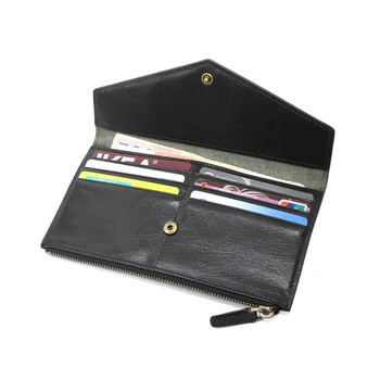 

AETOO Head-layer cowhide wallet handmade tanning leather mobile phone bag long zipper handbag envelope bag