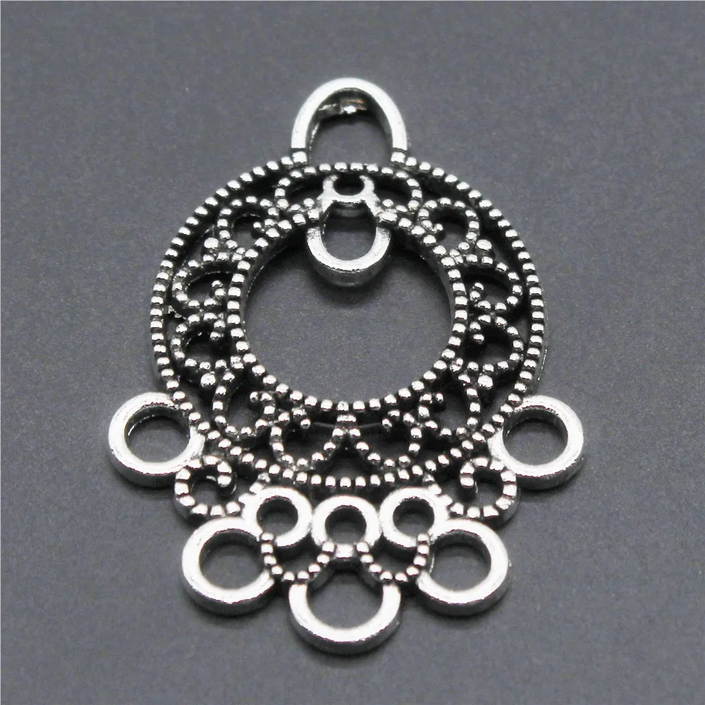 B14091-36x26mm 5 шт., соединитель для сережек, амулеты, античный серебряный цвет, сделай сам, аксессуары для ювелирных изделий, амулеты для сережек, соединитель для ювелирных изделий - Цвет: B14091-36x26mm