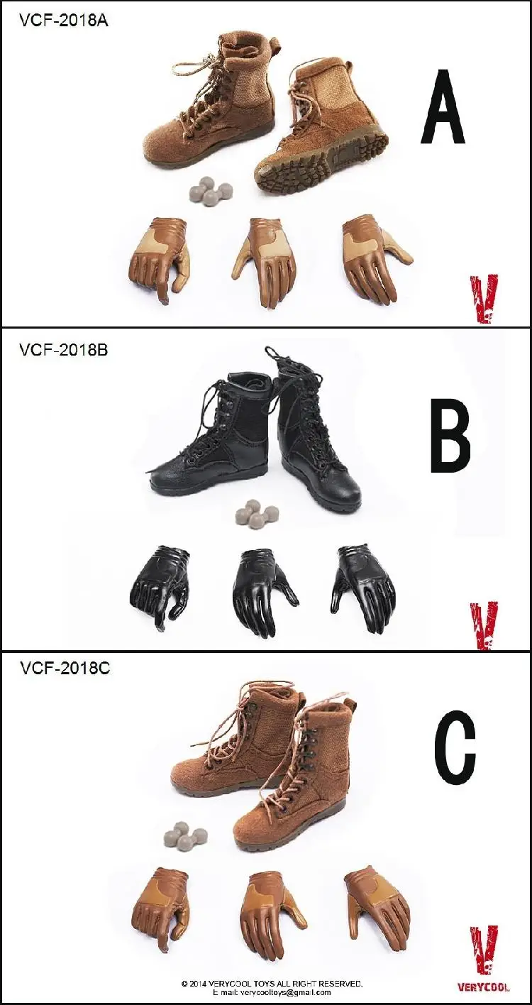 

Boots and gloves hand for 1/6 scale Female action figure doll,12" Female dolls DIY Dolls accessories