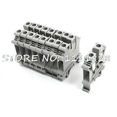 

10PCS 800V 57A UK6N Screw Double Level Terminal Block Connectors Gray