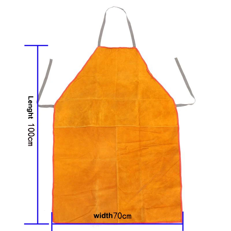 Cowhide Leather Welded Apron Thickened and Big Size Welder Protective Apron Cowhide Protective Safety Apron