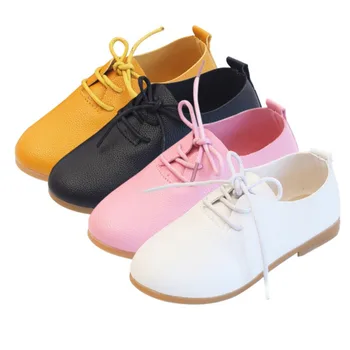 

2020 New Boys Leather Shoes Children Leather Wedding PU Shoes Girls School Casual Dress Sneakers for Kids