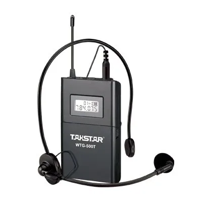 Takstar WTG-500/WTG500 UHF Беспроводная аудиосистема для туристического гида/обучения передатчик+ приемник+ микрофон+ наушники