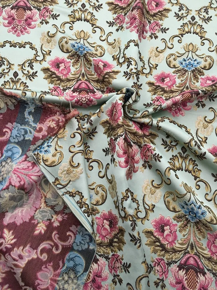 Французская импортная пряжа, окрашенная плотная жаккардовая ткань, объемная парча, жаккардовая ткань с вышивкой, женское платье или пальто, Полиэстеровая ткань