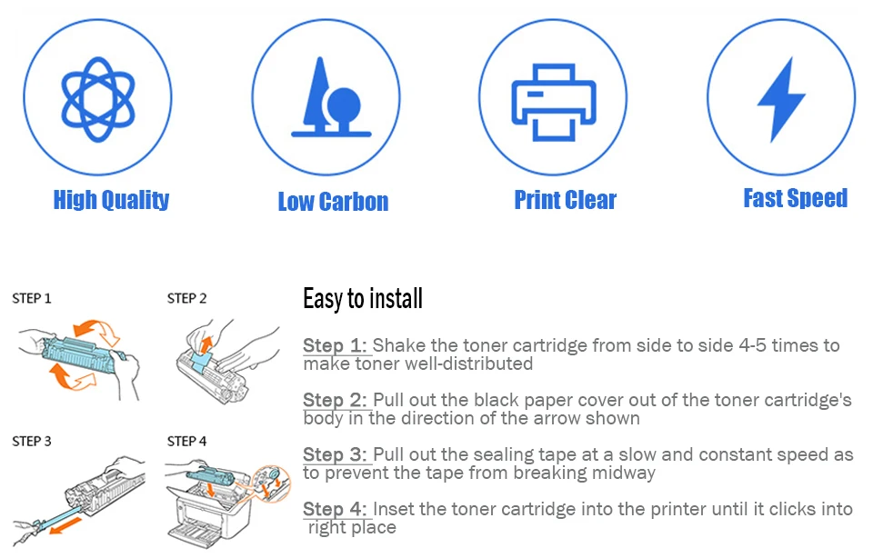 Тонер-картридж CF244A 44A 244A для hp LaserJet Pro M15 M15a M15w M28 M28a M28w, Тонер для принтера, черный, LIANJIN, высокое качество