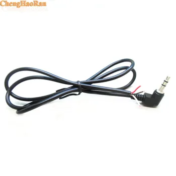 

ChengHaoRan 10pcs 50cm 95cm 3 pole 3.5mm 90 degree DIY Audio Earphone Cable Repair Replacement Headphone Wire Cord angle plug