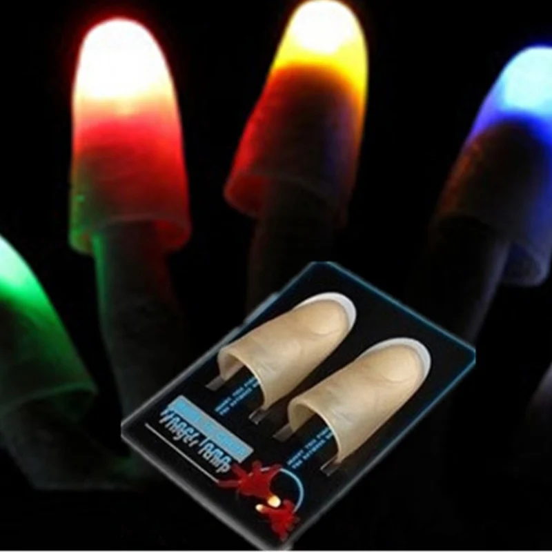 Мульти 2 шт./компл. светодиодный свет вверх палец Хэллоуин большие пальцы свет цвет магический реквизит вечерние бар шоу лампа Светящиеся Пальцы