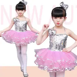 Новый гимнастическое трико для Балетное платье для девочек Дети купальник пачка Одежда для танцев костюмы балетные трико для девочек
