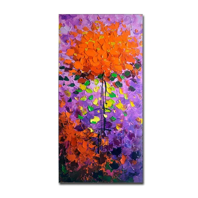 

New Hand Painted Abstract Palette Knife Flower Canvas Oil Painting Art Picture Living Room Home Wall Decoration Drop Shipping