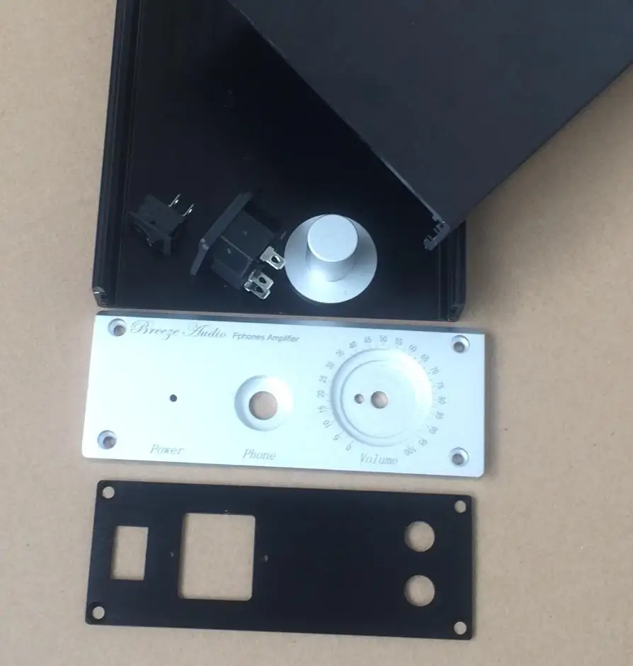 BZ1506D DIY box all aluminum shell silver front panel AMP chassis headphone amplifier case