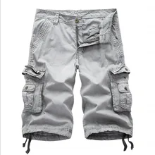 Новые летние мужские Свободные повседневные шорты Большие размеры мульти-карман Пятиточечные Короткие