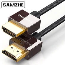 SAMZHE HDMI к HDMI кабель, 4 к HDMI2.0 кабель тонкая Поддержка 3D Ethernet для hdtv-компьютер ноутбука PS4 0,5 м 1 м 1,5 м 2 м 3 м 5 м(China)