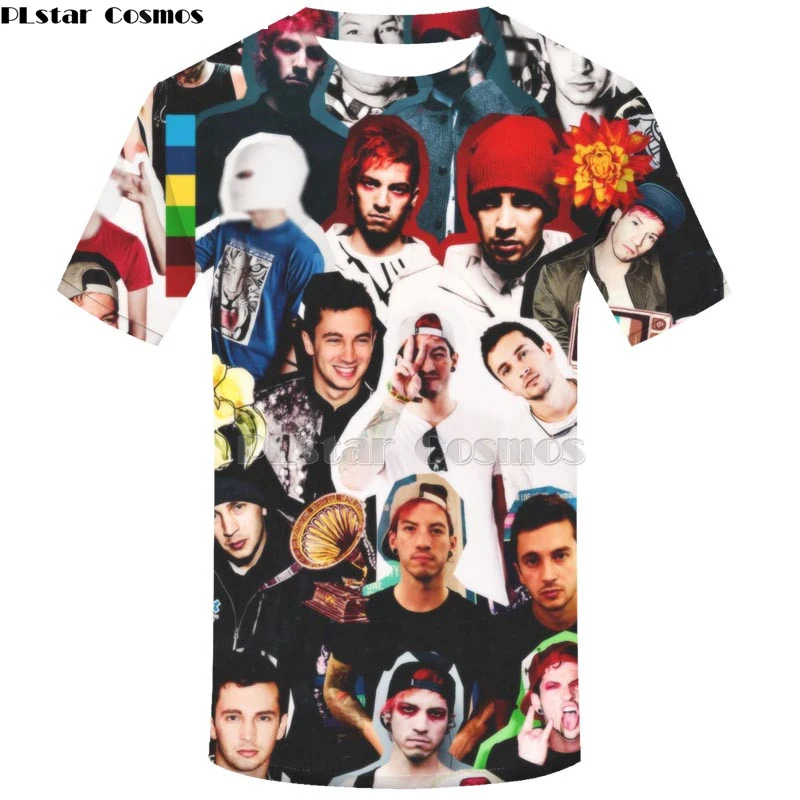 Twenty one pilots t shirt men 3D t shirt harajuku top hip hop man's T-shirt streetwear tops Fashionable mens clothing tshirt