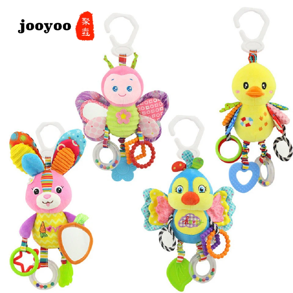 

Kid Gift Birth Mobile Musical Rattle Baby Childhood Ring Animal Duck Bird Rabbit Butterfly Early Teether Education Toy jooyoo