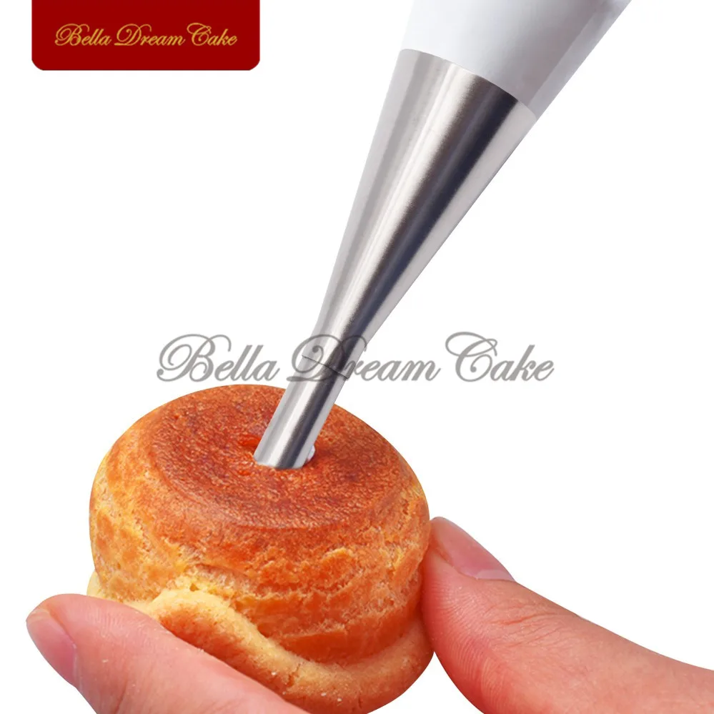 Generic Long Puff Russian Pastry Nozzles Tip Set Steel Large Size