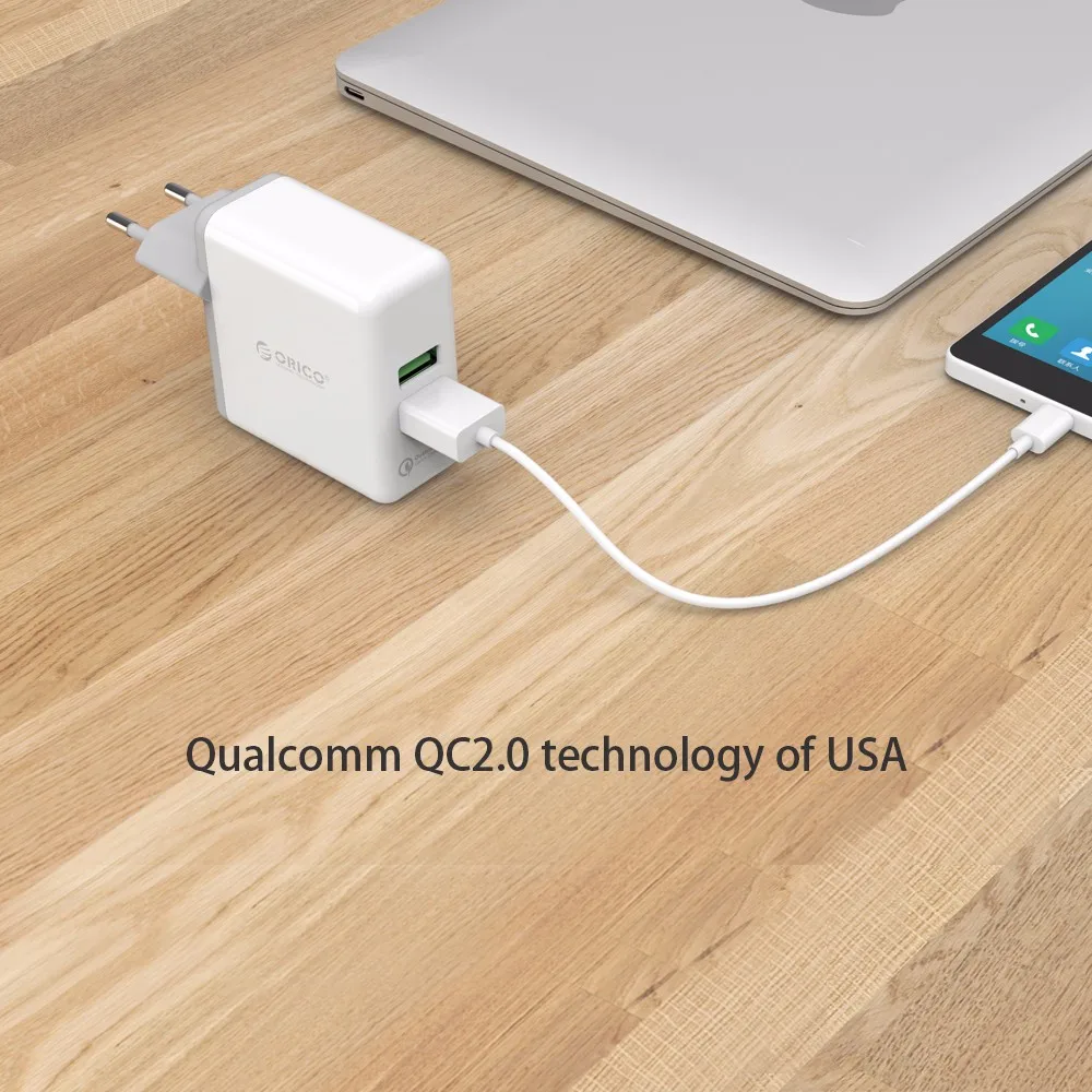 ORICO QC2.0 быстрое зарядное устройство с двумя портами настенное 36 Вт мобильный