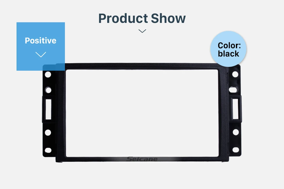 Seicane Black Double Din Car Radio Fascia for Hummer H3 CHEVROLET BUICK PONTIAC/ SATURN / SAAB Surround Panel Auto Trim Stereo Dash CD Frame