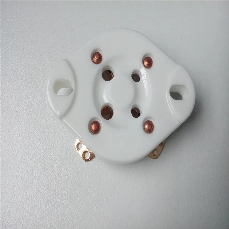 4pcs ceramic tube socket seat GZC4 1 G 4 pin seat tube holder golden