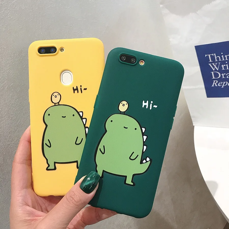 

Cute Cartoon Hi Dinosaur Silicone Phone Case for iPhone XS MAX X XR Back TPU Coque Cover For iPhone 6 6S 7 8 Plus Etui