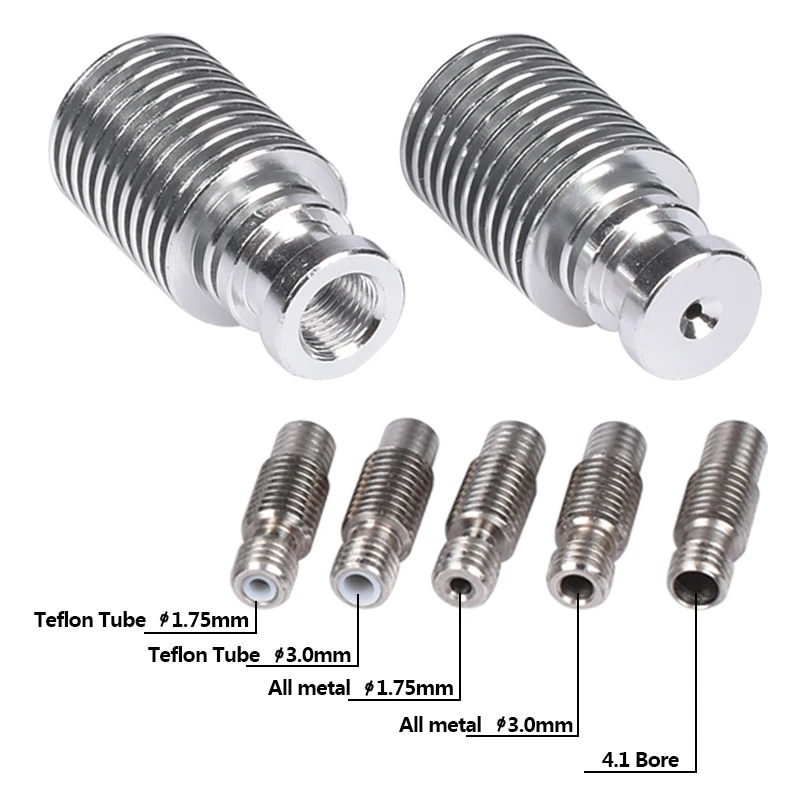 3D V6 междугородние J-head Hotend для 1,75 мм/3 мм 3D экструдер Bowden в 0,2/0,3/0,4/0,5 мм сопло-насадка для RepRap 3D-принтеры