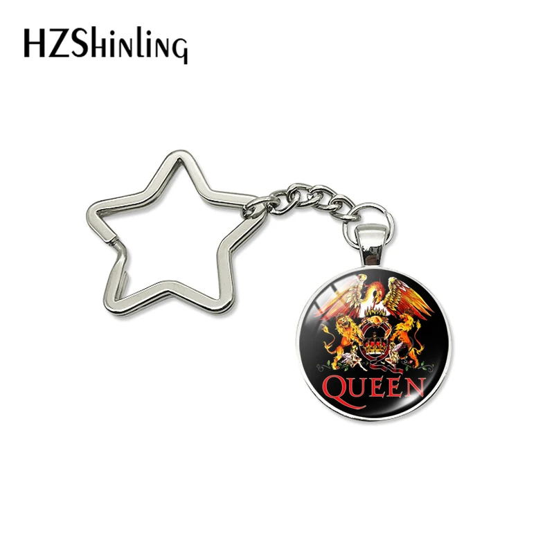 New Arrival Pop Rock Band Queen Star Key Chains Fashion Rock Sigers Band Musicians Bag Car Hold Keyrings Jewelry Gifts - Цвет: 1