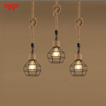 

American Rural Style Creative Individual Linen Retro-nostalgic Lighting Living Room Dining Room Chandelier