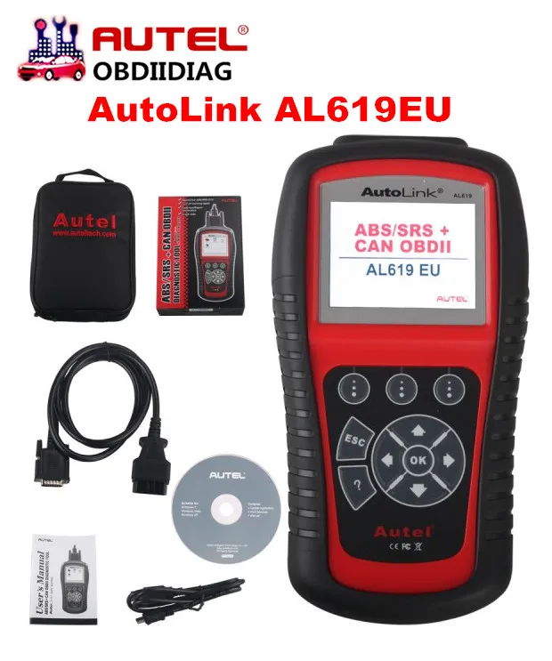 Autel AutoLink AL619EU OBDII CAN ABS и SRS сканирующий ИНСТРУМЕНТ AL619 EU диагностический