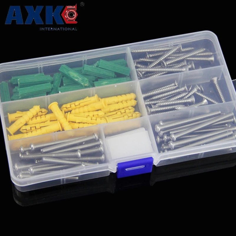 

AXK 304 stainless steel household switch socket bottom box screw set M4 screw Daquan with rubber plug